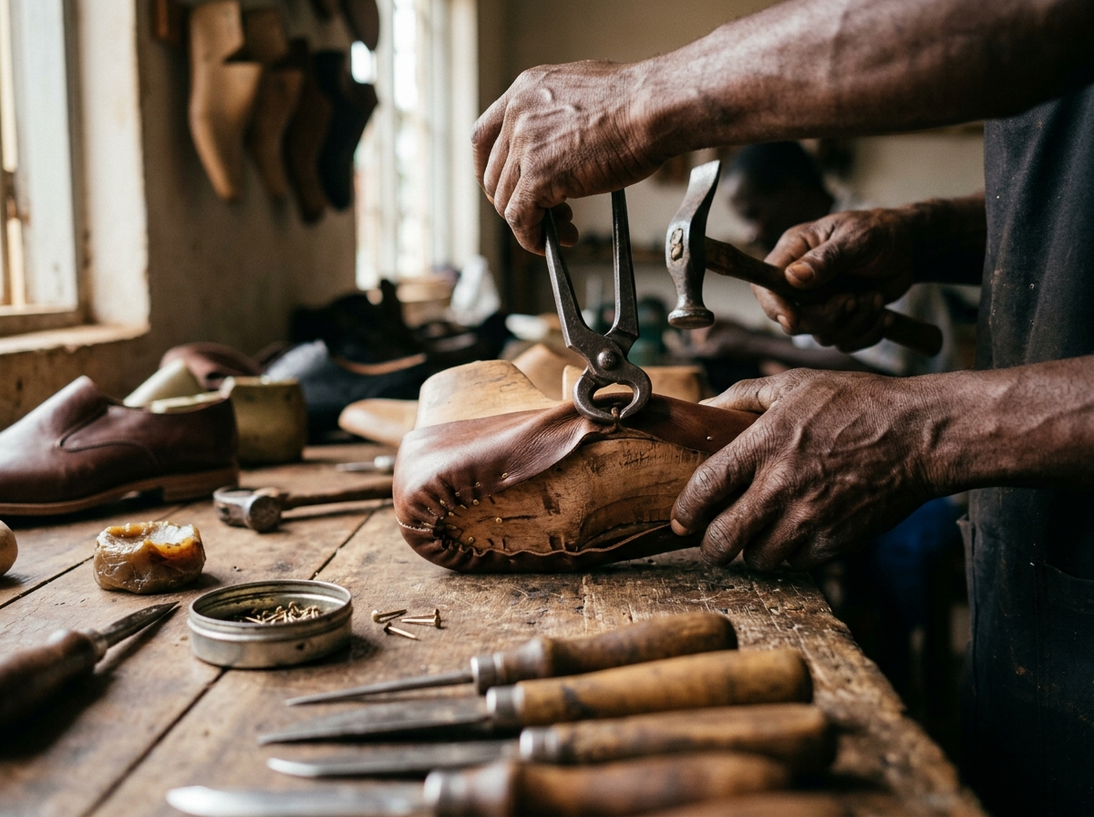 Étape 4 : Montage traditionnel sur forme en bois